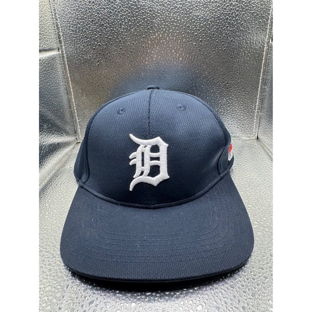 Detroit Tigers MLB Baseball Cap Navy Blue Adjustable Mesh Performance Hat Mens
